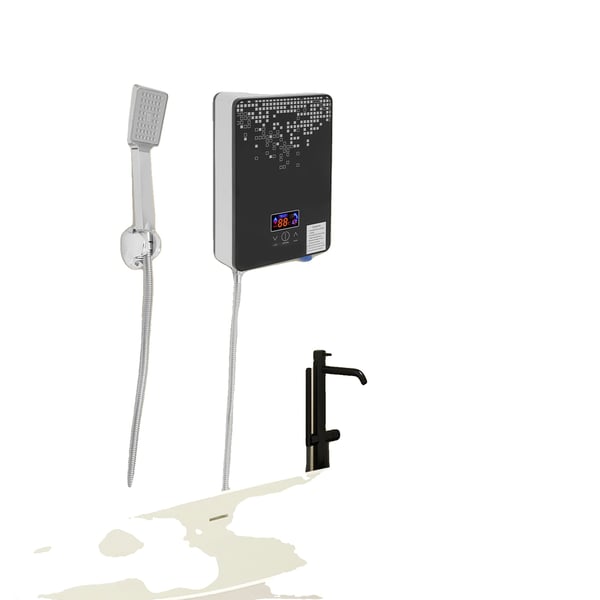 Elektrisk Vandvarmer, 6500W Effekt, AC 220V Spænding, Kompakt Design, Temperaturinterval 30–55℃, Vægmonteret Installation