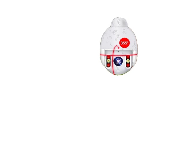 Sikkerhedskamera, 8MP opløsning, 360° synsvinkel,EU stik, 8MP