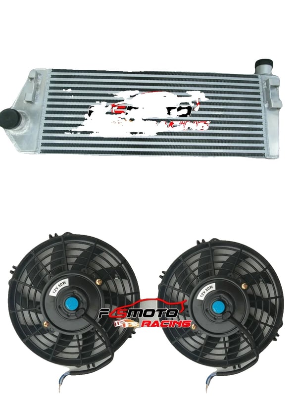 Intercooler, Kerne Størrelse 635mm x 244mm x 60mm, Samlet Størrelse 795mm x 302mm x 110mm, Indløbs/Udløbs Diameter 50mm, Aluminium Materiale