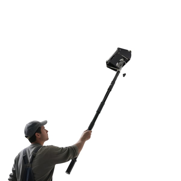 Gipsplade Flad Kasse Spatel, Justerbart Håndtag 106-165cm, Kasse Størrelse 20.32*19*13cm, Vægt 1.3kg, Moderne Stil, Holdbart Materiale