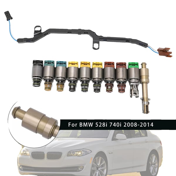 Transmission Solenoid Ventil Sæt, Remanufactured, Metal, Kompatibel med Luksus Sedan 528i, 535i, 550i