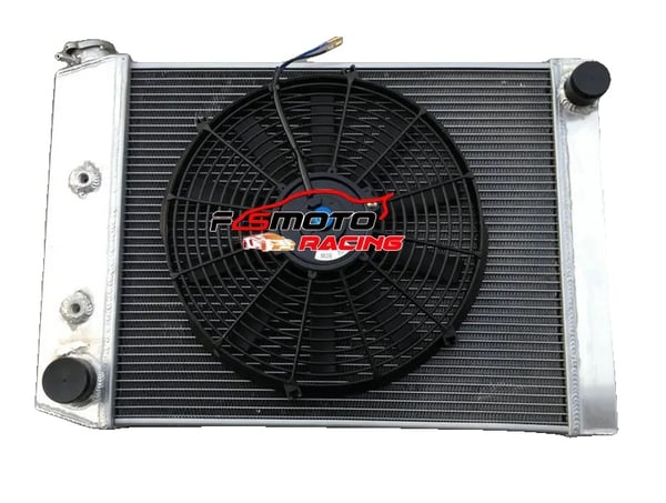 Radiator, Aluminium, Kerne Størrelse 495mm x 425mm x 52mm, Samlet Størrelse 640mm x 435mm x 70mm, Indgang 45mm, Udgange 38mm Radiator, Aluminium, Kerne Størrelse 495mm x 425mm x 52mm, Samlet Størrelse 640mm x 435mm x 70mm, Indgang 45mm, Udgange 38mm