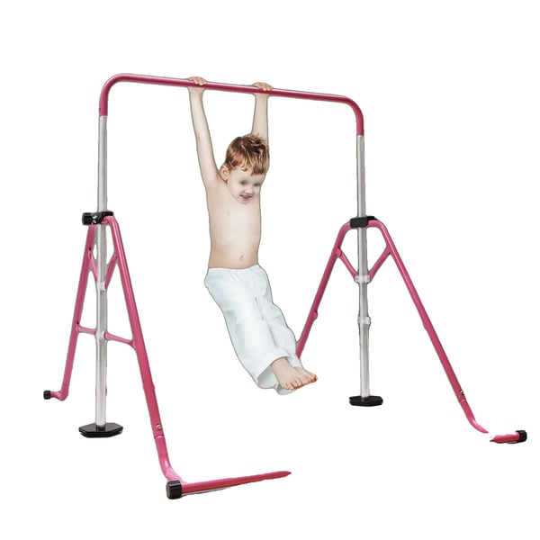Voimistelutanko, teräsrakenteinen, korkeussäädettävä 115-155 cm, laajennettu koko 107*148 cm, vaatii kokoamista, sopii lapsille