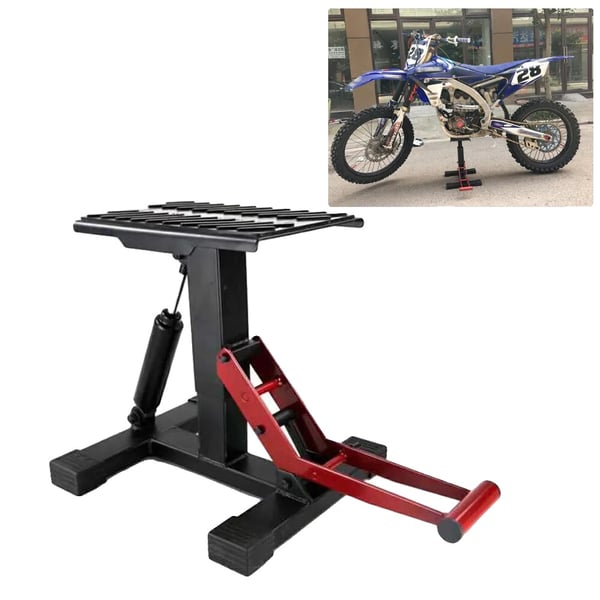 Motorcykel løftestativ, Stålmateriale, Belastningskapacitet 400 kg, Bunden dimension 11,81*12,2 tommer, Egnet til ATV'er og motorcykler