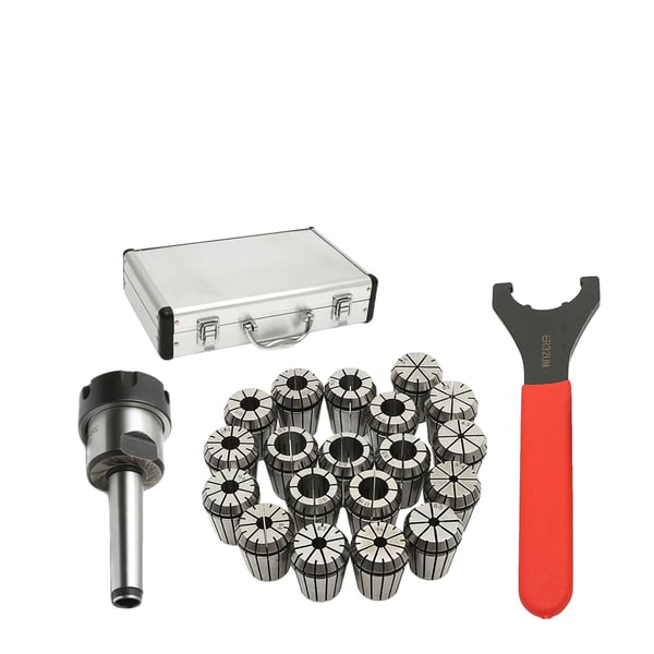 Collet Sæt, Legeret Stål Materiale, ER32 Collet Område 1 mm - 20 mm, 19 Stykker, Værktøjsholder Længde 250 mm, Collet Diameter 32 mm