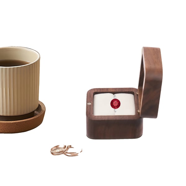 Ringæske, 55MM Dimensioner, Genanvendeligt Design, Miljøvenligt Materiale, Kompakt Størrelse, Holdbar Konstruktion