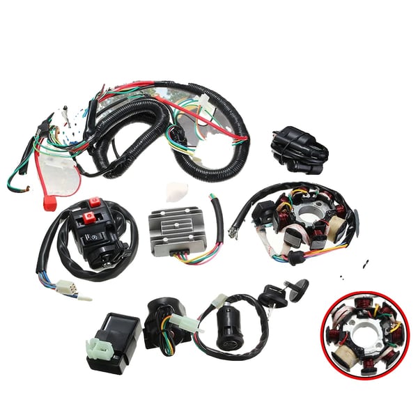 CDI Sytytysjohdotuskojeen Kokoaminen, 12V AC Jännite, Täydellinen Sähkösarja, Yhteensopiva Yleiselle Käytölle, Mukana Avainten Kytkin, CE-sertifioitu