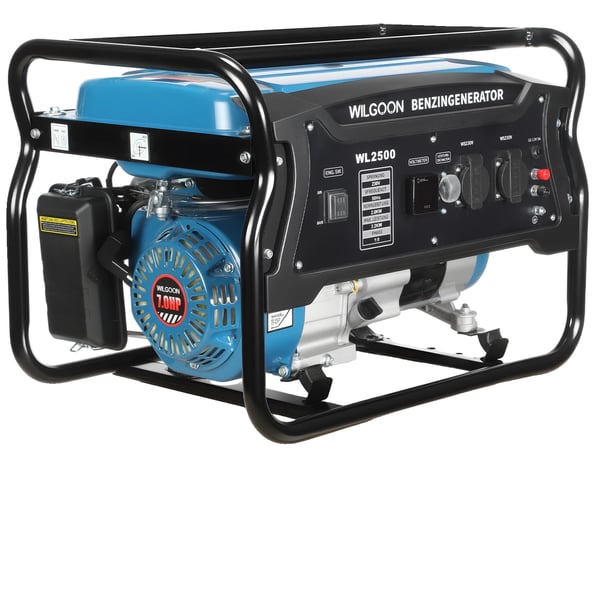 Bensiini moottorigeneraattori, Nimellisteho 2000W, Huipputehon 2200W, Polttoainesäiliön kapasiteetti 15L, Paino 35kg, Nimellisjännite 230V