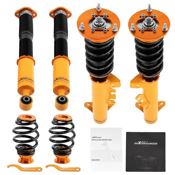 Coilover affjedringskit, justerbar højde, høj kvalitet stål, kompatibel med BMW E36 3-serie, ydeevneforbedring, nem installation