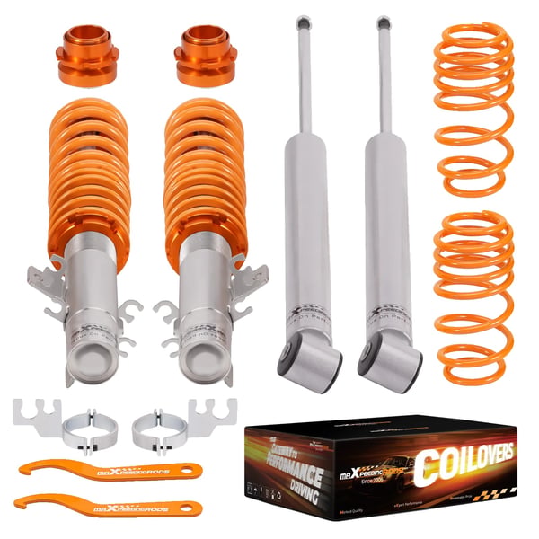 Coilovers, Aluminiumlegering, Justerbar højde 30mm-100mm, Kompatibel med Compact Car Mk5, Seat Vehicle MK4, Luksus Compact Car A1
