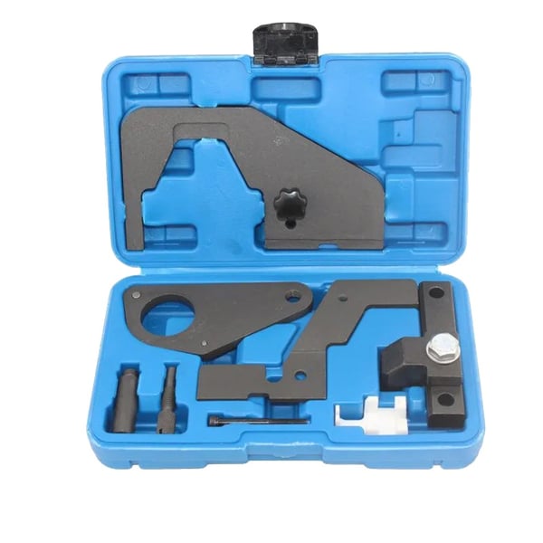 Kamaksel Tidslås Værktøjssæt, Stålmateriale, Vægt 3 kg, Dimensioner 10x20x30 cm, Kompatibel med Ford 2.0L Motorer, 8-Delt Sæt