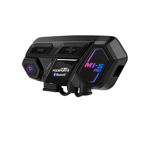 Moottoripyöräintercom, 2000m Maksimietäisyys, 900mAh Akka, Bluetooth 5.0, Tukee 8 Ratsastajaa, Vesitiivis IP65