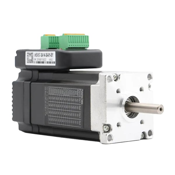 Integrerad servomotor, nominell spänning 36V DC, nominell uteffekt 140W, nominell hastighet 3000 RPM, nominellt vridmoment 0,45 Nm, nominell ström 6,0A