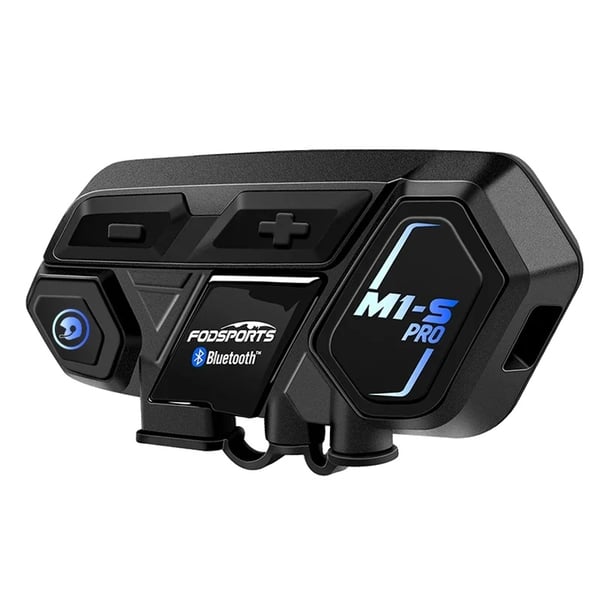 Hjelm Intercom Headset, Vandtæt IP65, Bluetooth 5.0, 2000m Rækkevidde, 8 Højttalere, 900mA Batteri