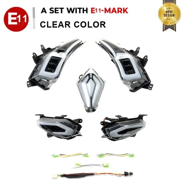LED Blinklys, Kompatibel med Yamaha Tmax 530, Holdbar ABS Konstruktions,KLAR SÆT