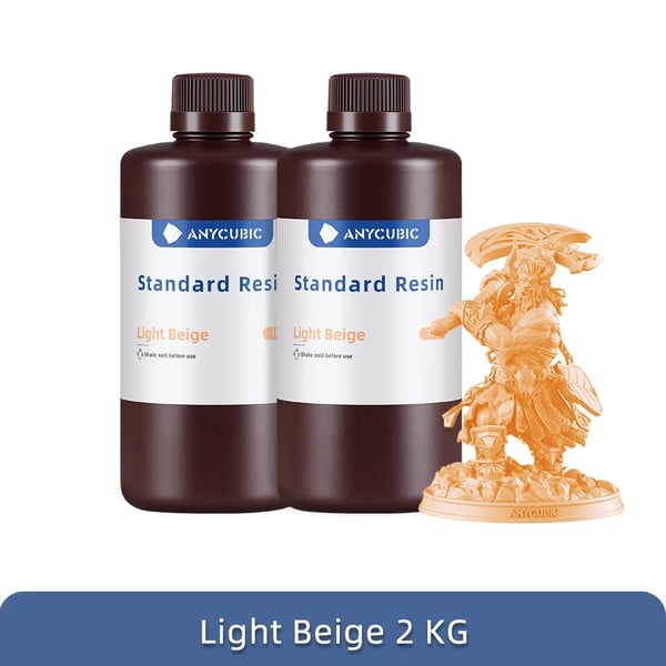 3D-printing Harpiks, 405 nm Hærdningsbølgelængde, LCD Kompatibilitet,2KG Lys Beige