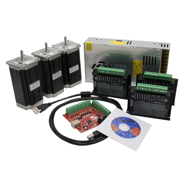 Stepper Motor Kit, TB6600 Driver, MACH3 Controller Kompatibel,3 Akse-b, 2.5N.m kit