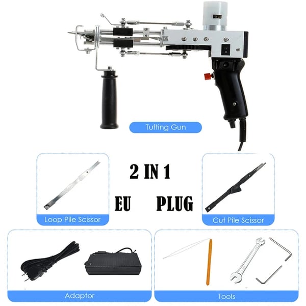 Mattvävningsmaskin, Hög hastighet Tufting, Justerbar lugghöjd,EU PLUG