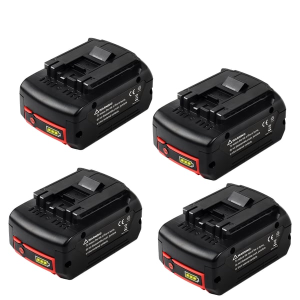 Korvaava Bosch 18V akku, 6.0Ah kapasiteetti, LED-indikaattori,4Pakkaus 6000mAh