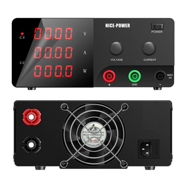 Strömförsörjning, Justerbar Spänning, Digital Skärm,220V-a, SVART-a, 15V 60A