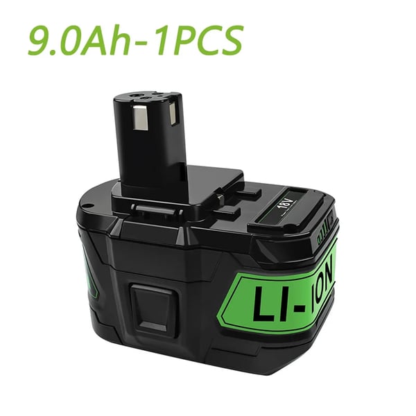 Vaihtobattery, Li-ion, 18V, yhteensopiva Ryobin kanssa,1PCS 9.0Ah