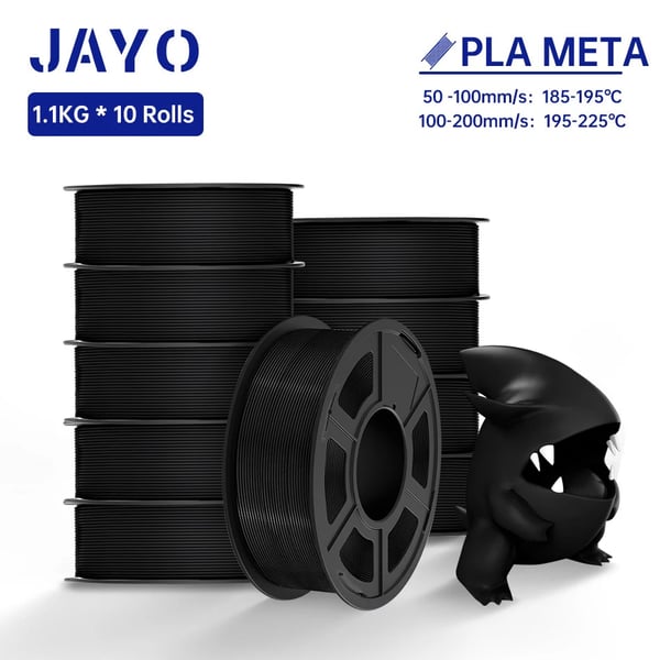3D-printer filament, høj styrke, tilstopningsfri ydeevne,PLAMeta Sort 11KG