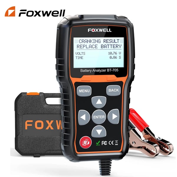 Batterianalysator, Testare 12V och 24V System, Snabb Resultatvisning, FOXWELL BT705