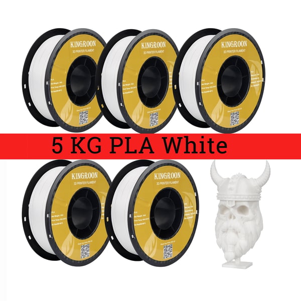 3D-utskriftsfilament, PLA-material, 1,75 mm diameter, 5 KG PLA Vit