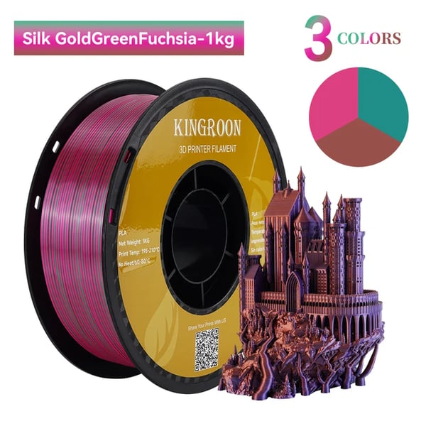3D Print Filament, PLA Material, 1 kg Spole,E-1KG