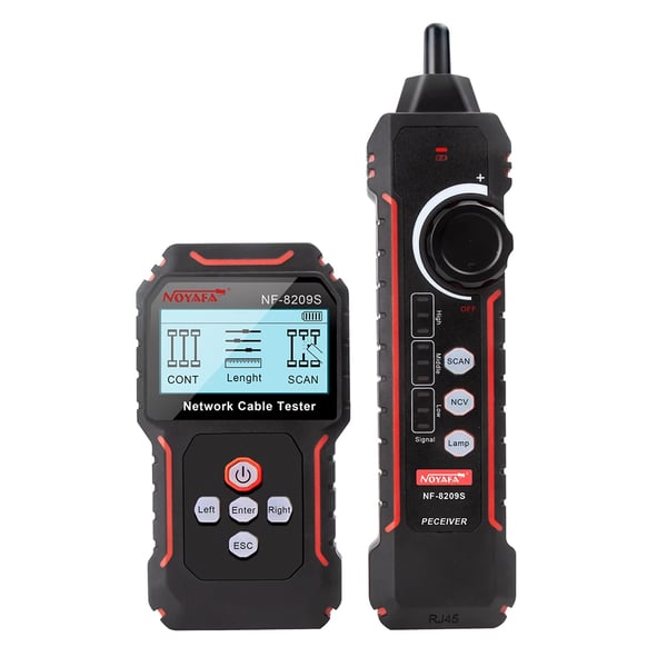 Verkkokaapelitesteri, LCD-näyttö, kompakti muotoilu, NF-8209S
