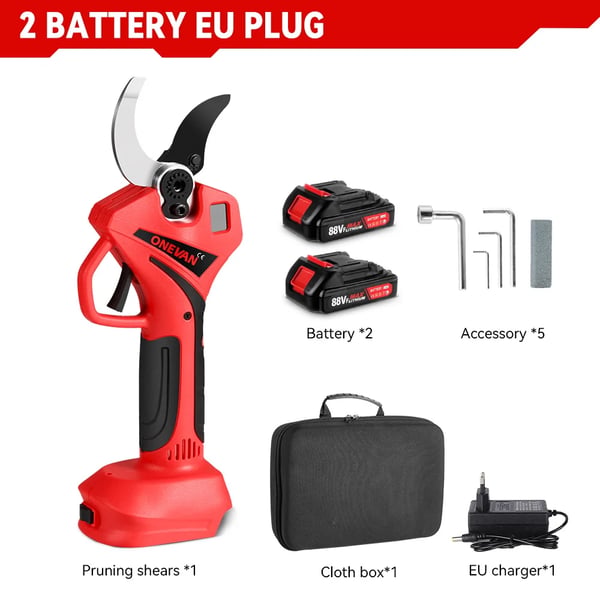 Elsax, ergonomisk design, effektiv klipprestanda, 2 batterier EU-kontakt
