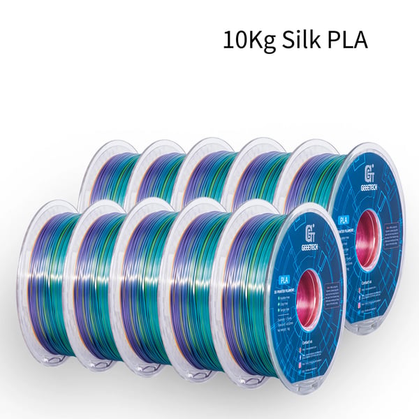 Silk PLA -filamentti, 1,75 mm halkaisija, helppo tulostuslämpötila 200-230 °C, Silkkinen sateenkaari