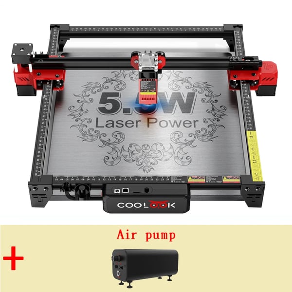 CNC Lasergravyr, 90W Precision Skärning, Programvarukompatibel,EU-kontakt, Paket 2, 90W CK1-55