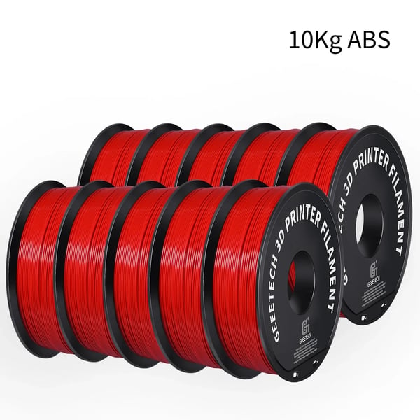 3D Utskriftsfilament, 10kg, ABS-material, 1,75 mm diameter, Röd