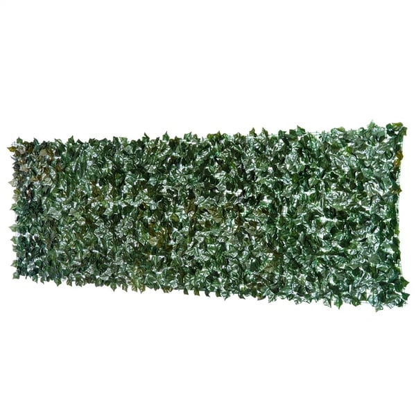 Keinotekoinen yksityisyysnäyttö, ulkokäyttöön, lehtimuotoilu, tummanvihreä-a, 300x100 cm