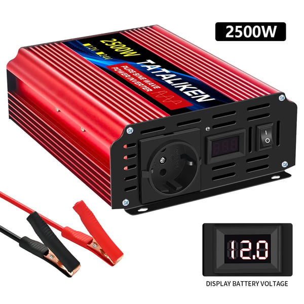 Invertteri, DC-AC-muunnin, korkea hyötysuhde,2500W 12V