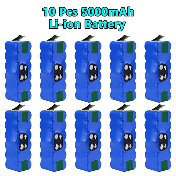 iRobot Roomba Vaihtobatteri, 5000mAh Kapasiteetti, 14.4V Jännite,10Pak 5000mAh