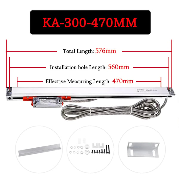 Lineær Skala, 5µm Opløsning, TTL Udgivelse,KA-300-470mm