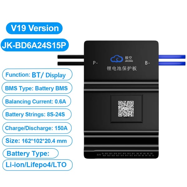 Batterihanteringssystem, Aktiv balans, Flera skyddsfunktioner,JK-BD6A24S15P