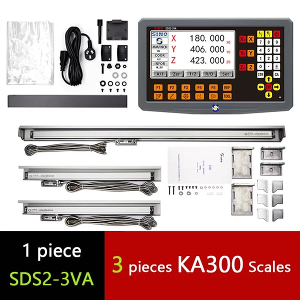 Digital målesæt, stort LCD-display, høj præcisionsmåling,DRO-3PCS KA300