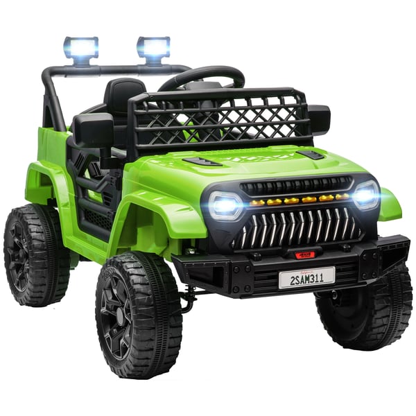 Elbil för barn, fjärrkontroll, dubbelmotor,Grön