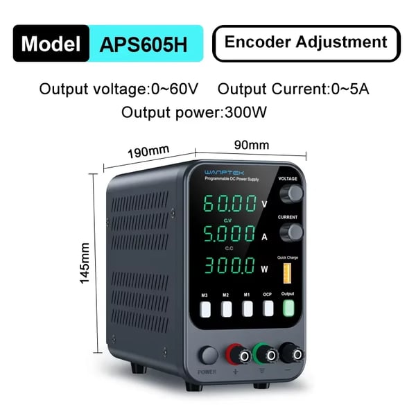 DC-virransyöttö, ohjelmoitava ohjaus, ylivirtasuojaus,APS605H 60V 5A