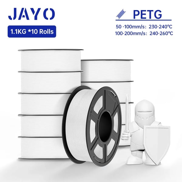 3D-printer filament, forbedret holdbarhed, nem at bruge,PETG Hvid 11KG