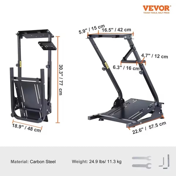 Racing Wheel Stand, Adjustable Height, Compatible with Multiple Models, Racing Wheel Stand