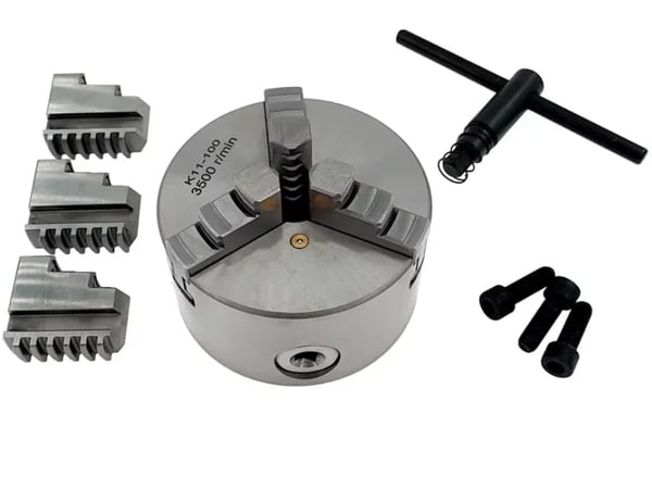 3-Backig Självcentrerande Snabbchuck, Diameter 80mm, 100mm, 125mm, Hög Precision 0,07mm,100 mm