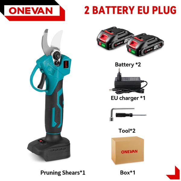 Elektrisk Beskärningssax, Sladdlös Design, Högpresterande,2 Batteri 1EU Kontakt