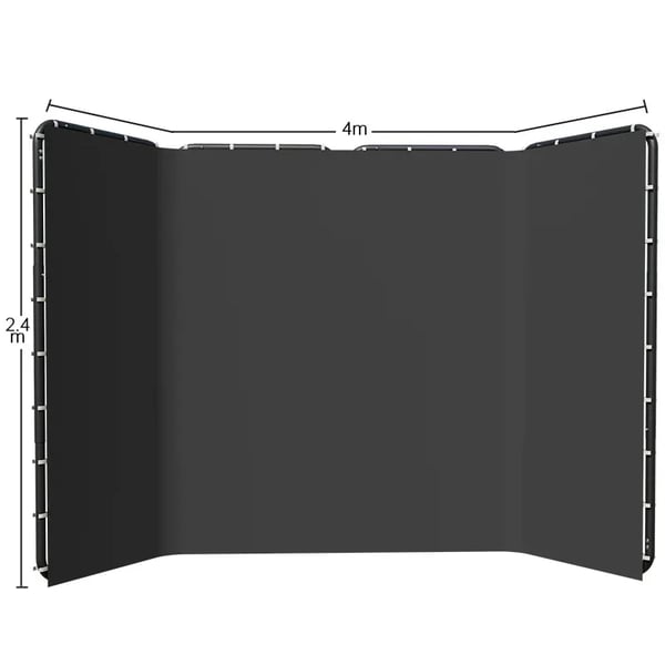 Valokuvausstudiopakkaus, 2,6x3m taustakangasteline, 50cm x 70cm softboxit, Kiinnitystausta 2