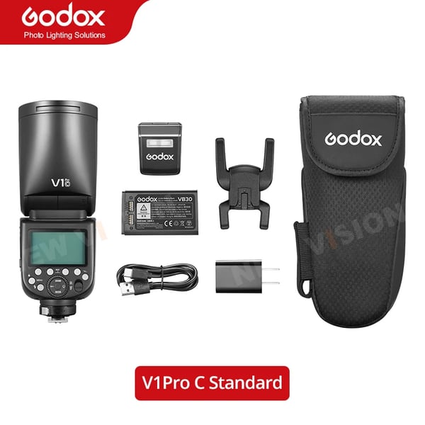 Godox V1 Pro blixt, TTL-stöd, hög hastighet synkroniseringskapacitet, V1PRO-C