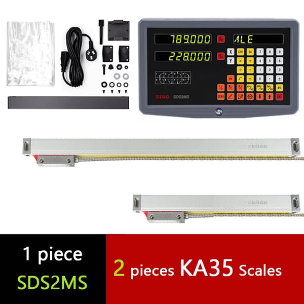 Digital aflæsningsdisplay, 2-akse og 3-akse kompatibilitet, høj præcision,SDS2MS Med 2stk KA35