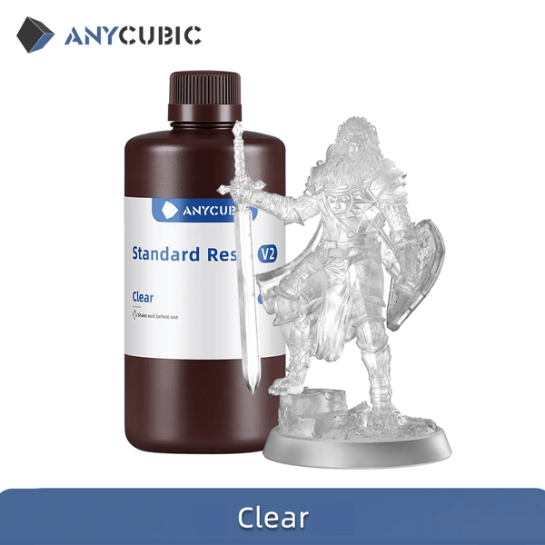 ANYCUBIC Standard Resin V2, 10 kg Volym, Hög Styrka & Hållbarhet,10kg-Klar